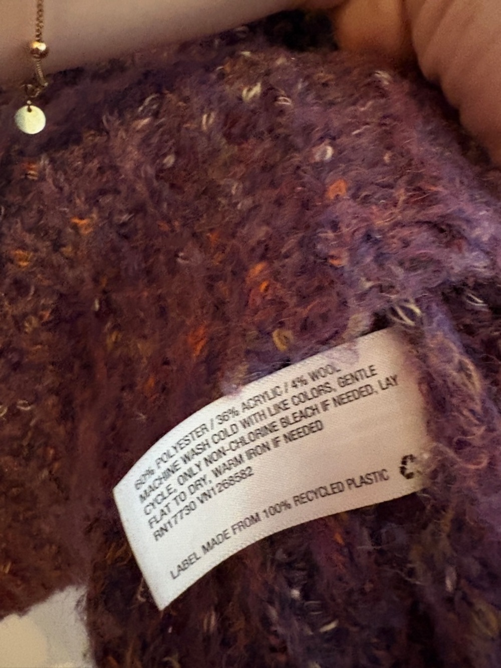 A New Day Mockneck Knit Cozycore Feminine Purple Sweater Women’s Medium Teacher - Picture 4 of 5